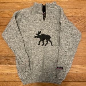Norwool 100% Wool Classic Traditional Sweater, Moose, size 8